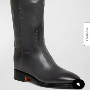 Santoni Fleeces Leather Boot